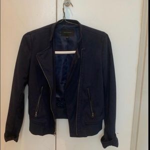 Banana Republic ‘Navy Blur suede’ (not leather) Moto Jacket